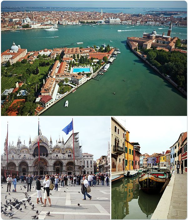 A lua de mel em Veneza: romance entre palácios e canais.