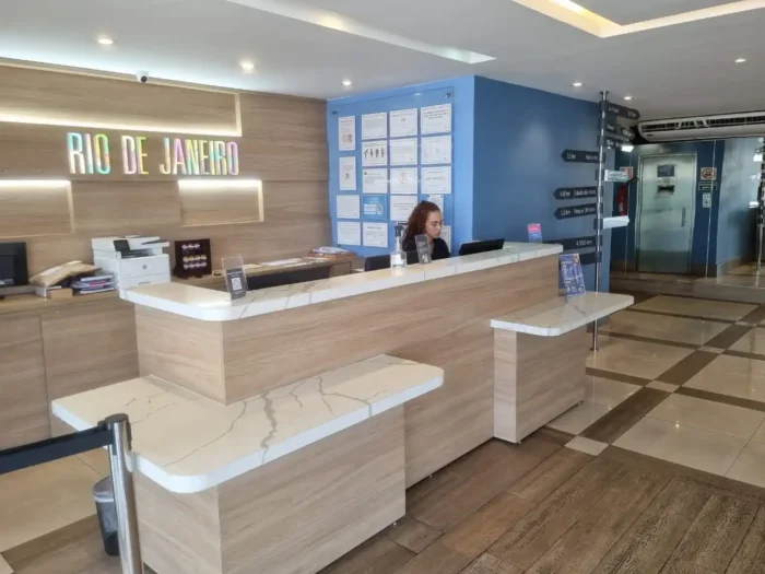 Dom Barra Hotel na Barra da Tijuca, Rio de Janeiro, foto do lobby.