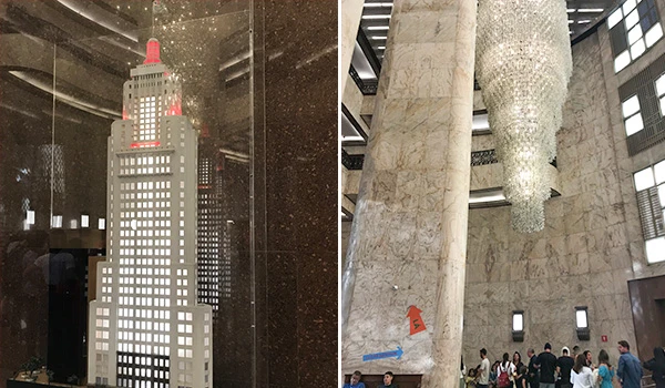 Maquete e entrada Farol Santander em São Paulo