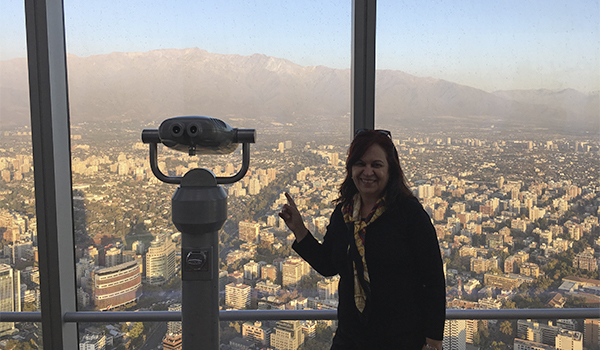 Sky Costanera no Chile - um mirante com 300 metros de altura.