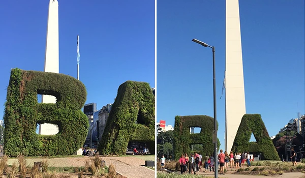 Imagem da cidade de Brasília, destacando os jardins com as letras BOTRA em destaque, com o Congresso Nacional ao fundo sob céu azul.