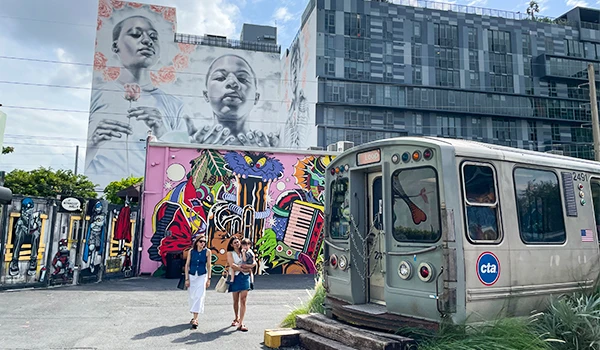 Imagem das atrações do parque de grafites. O que fazer em Wynwood, Miami.