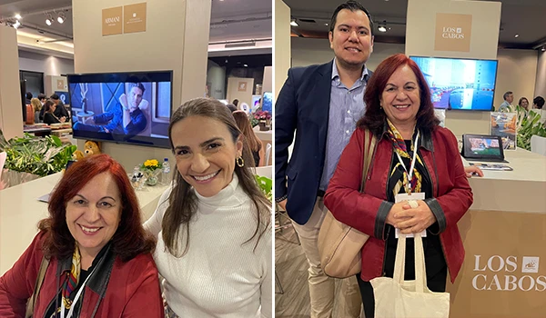 Deusa Rodrigues em um dos eventos sobre casamento em São Paulo, com participantes sorrindo, destacando interações e networking. A cena mostra um ambiente vibrante e acolhedor em uma feira ou conferência.