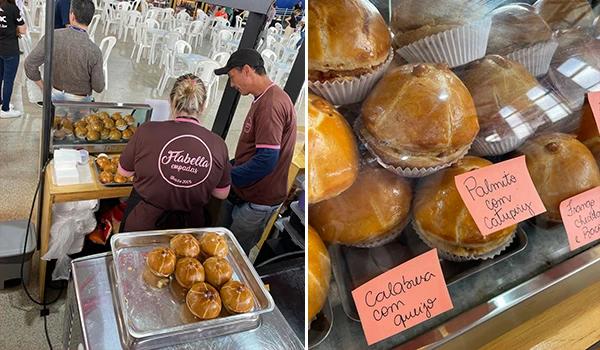 Mesa de uma produtora de empadas de uma das Rotas Gastronômicas do interior de SP.